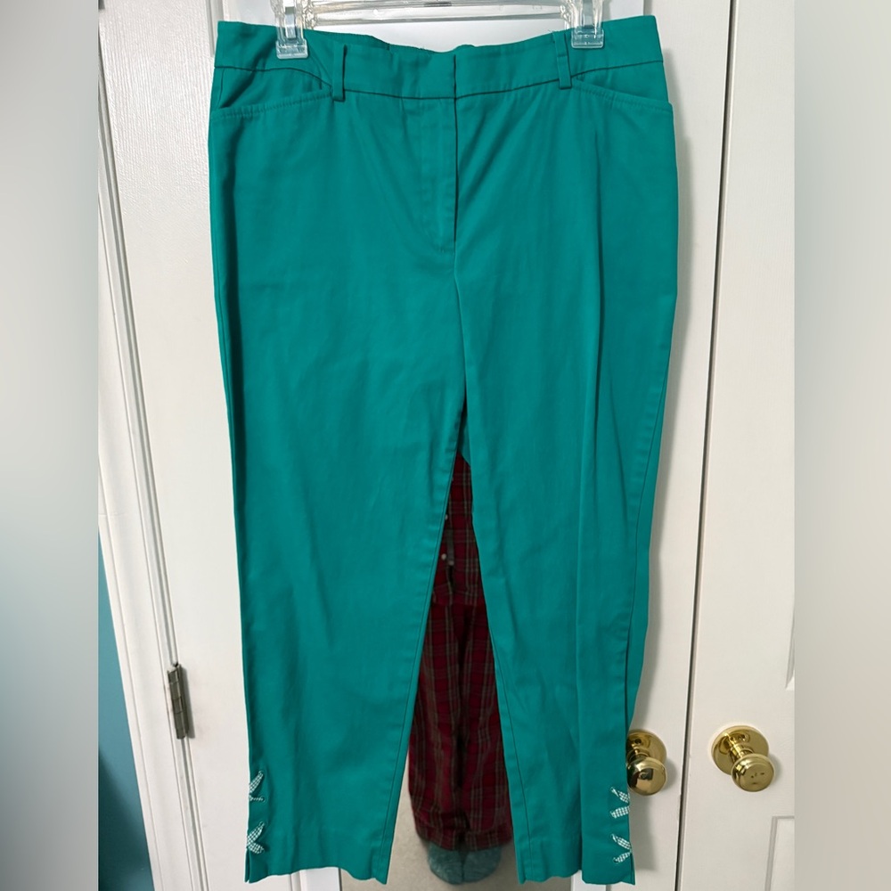 Talbots Green Cropped Pants